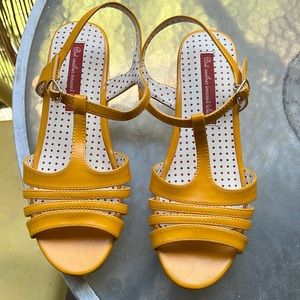 Bait Footwear wedge sandals- deep yellow